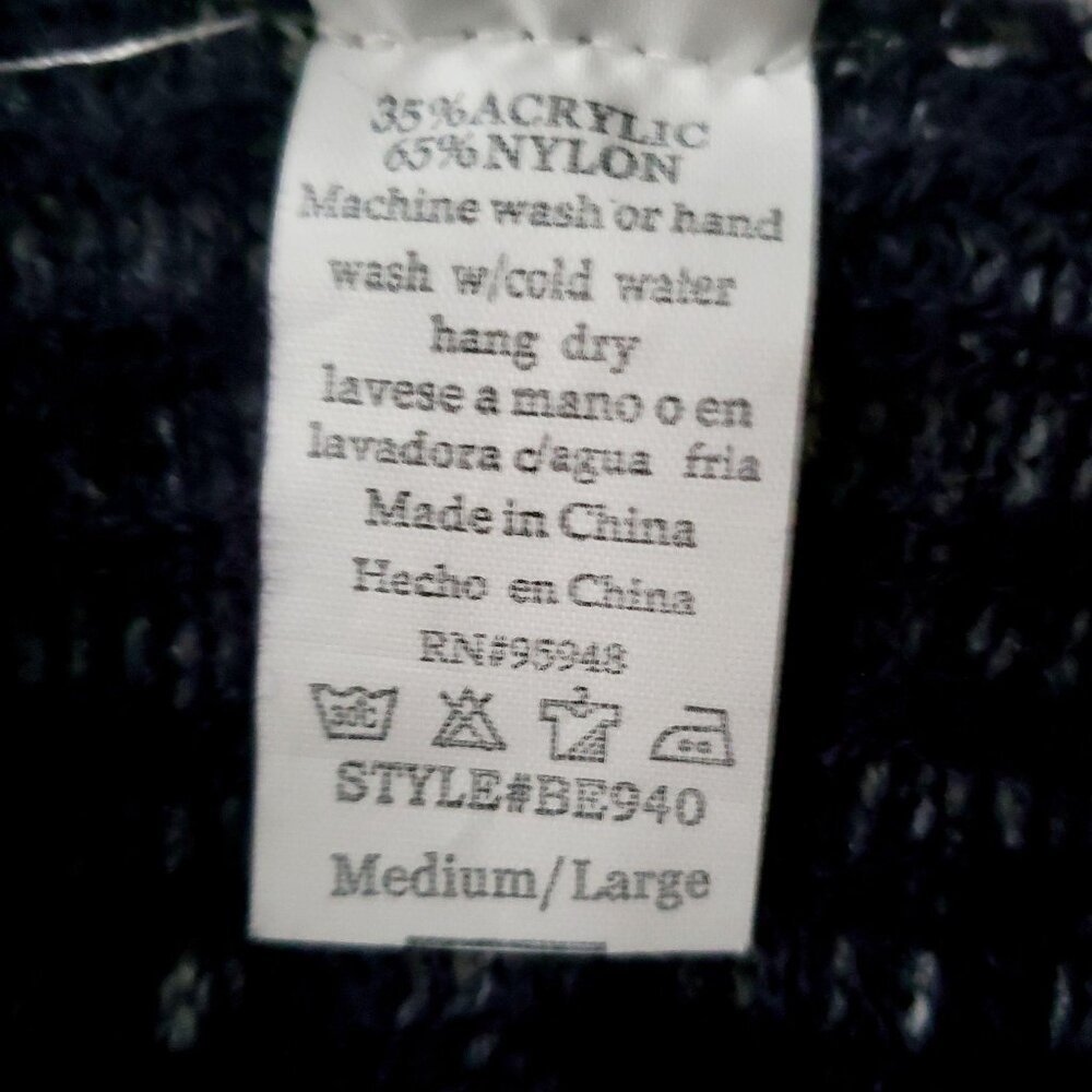 COZY Casual Women's Polka Dot 3/4 Sleeve Knit Gray Pullover Sweater Size M/L - Picture 8 of 10